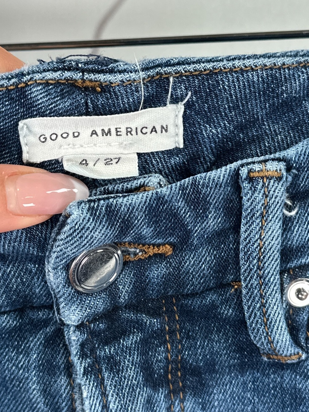 Good American Good Classic High Rise Straight Denim Medium Wash Size 4 / 27 - Picture 6 of 12